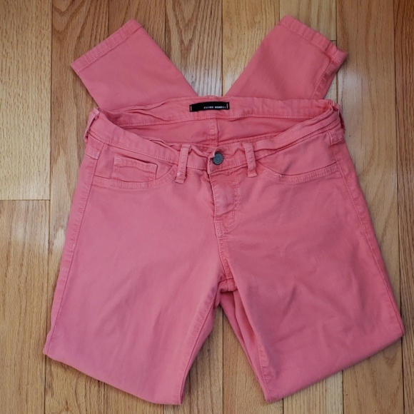 Flying Monkey Skinny Jeans in Coral - Picture 3 of 8